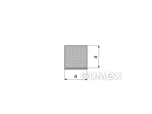 Selbstklebendes rechteckiges Mikroprofil, 8x8mm, Dichte 500kg/m3, EPDM, -30°C/+80°C, schwarz, 